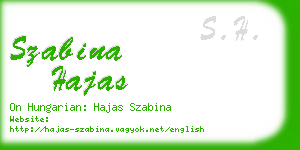 szabina hajas business card